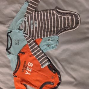 Lot of 3 Carter's LS onsies